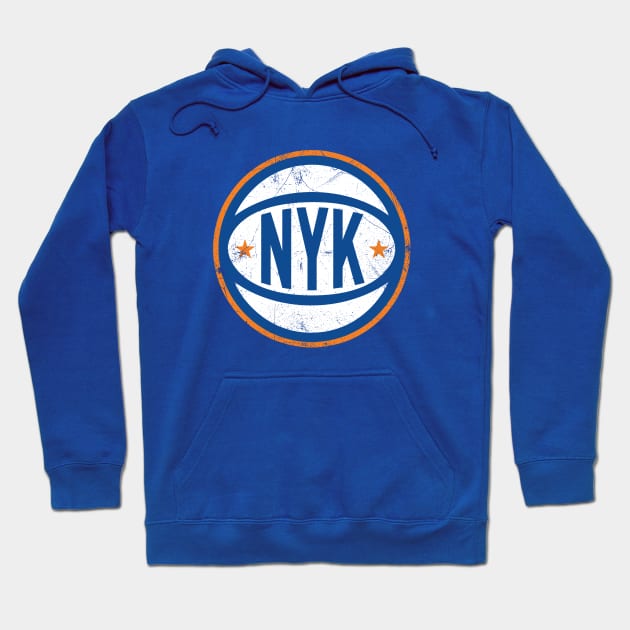 NYK Retro Ball - Blue Hoodie by KFig21